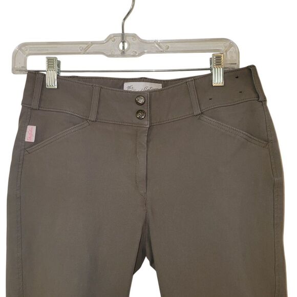 Brown and Black Ankle Cropped Riding Pants - Picture 4 of 6